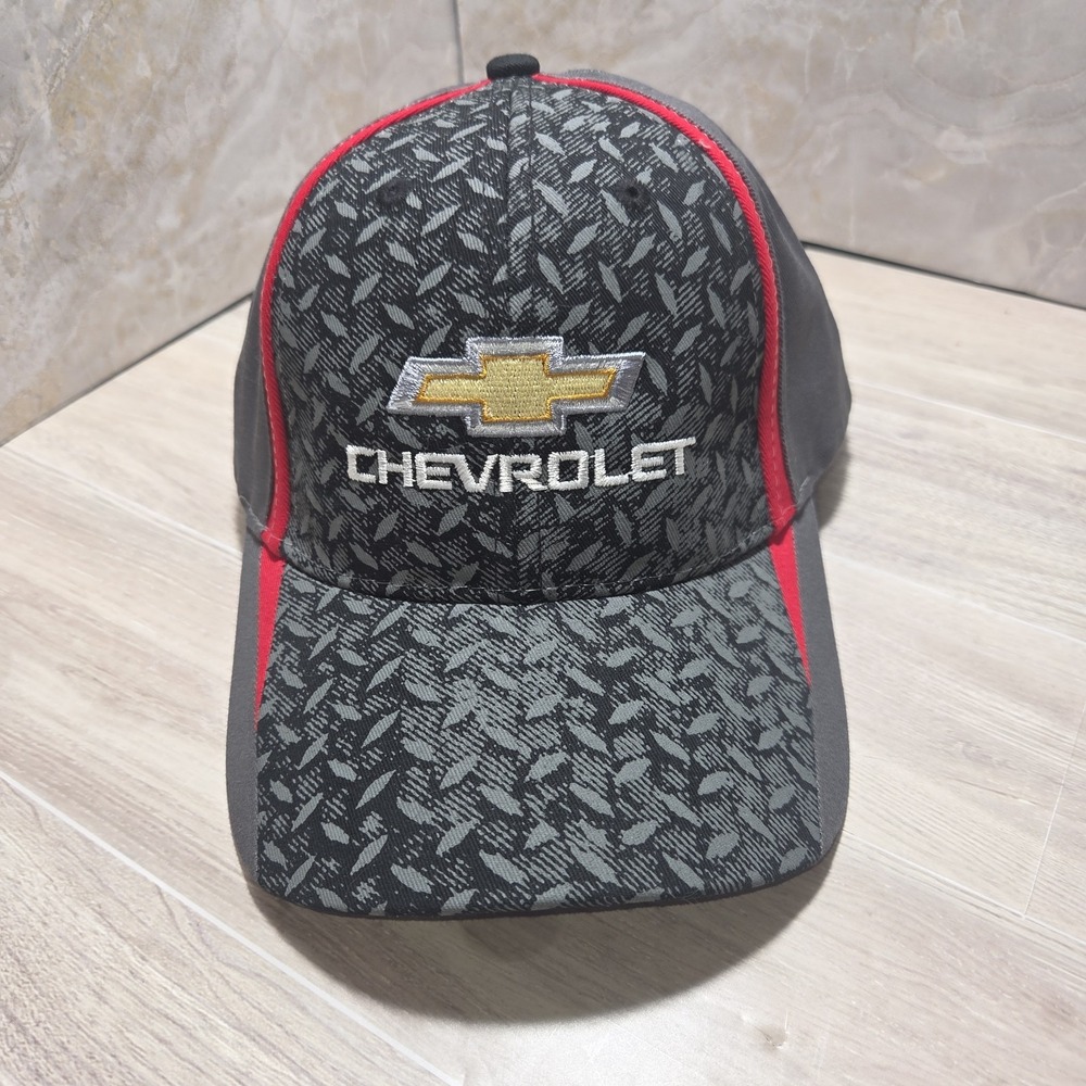 Chevy Performance Hat / Cap - Gray W/ Black Diamond Plate Design